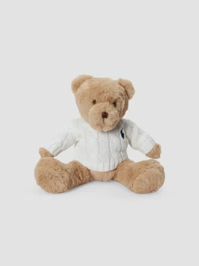 Polo Ralph Lauren Teddy Bear In Cable-knit Cotton Sweater In Multi