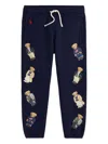 Polo Ralph Lauren Teddy Bear-motif Track Pants In Blue