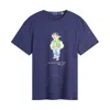 Polo Ralph Lauren Teddy Bear-print Cotton T-shirt In Blue