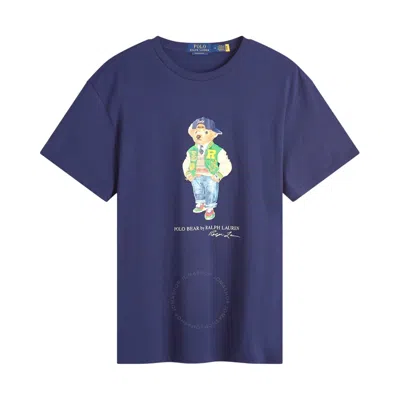 Polo Ralph Lauren Teddy Bear-print Cotton T-shirt In Blue