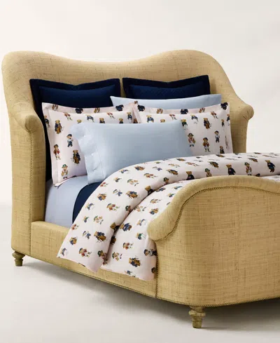 Polo Ralph Lauren Teddy Bear Stripe 2-pc. Duvet Cover Set, Twin In Pink