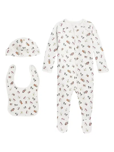 Polo Ralph Lauren Babies' Teddy-boat Print Gift Set In White