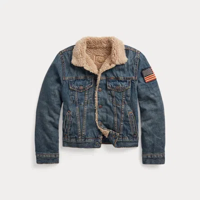 POLO RALPH LAUREN RALPH LAUREN TEDDY FLEECE-LINED DENIM TRUCKER JACKET