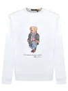 Polo Ralph Lauren White Polo Bear Graphic Sweatshirt In White