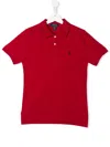 Polo Ralph Lauren Teen Embroidered Logo Polo Shirt In Red