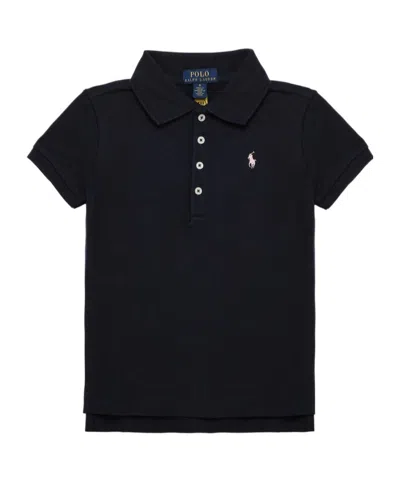 Polo Ralph Lauren Teen Embroidered Logo Polo Shirt In Black