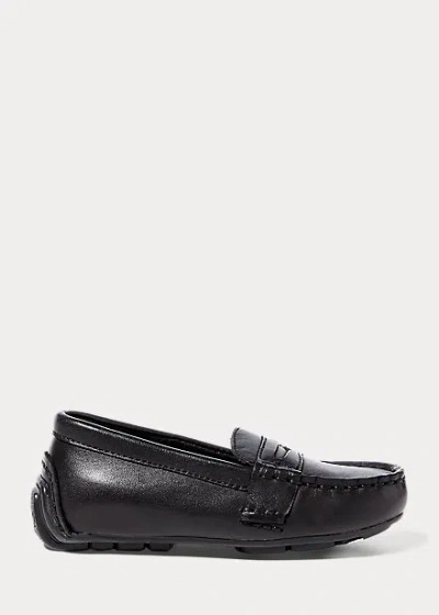 Polo Ralph Lauren Kids' Telly Leather Penny Loafer In Black