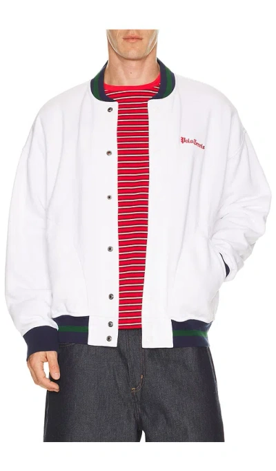 Polo Ralph Lauren Tennis Baseball Jacket In White
