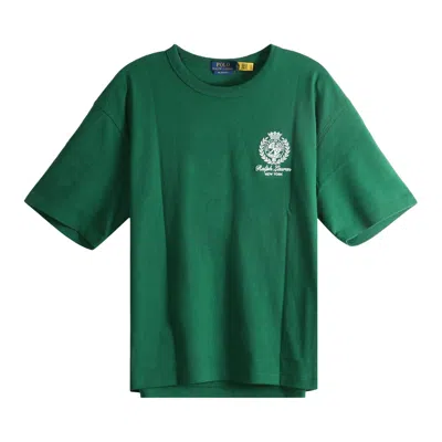 Pre-owned Polo Ralph Lauren Tennis Graphic Relaxed Fit T-shirt 'new Forest' | Green | Men's Size Xl
