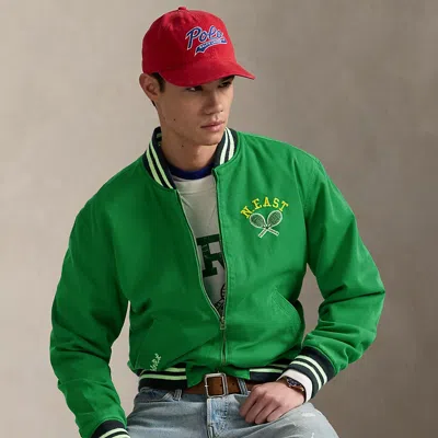 Polo Ralph Lauren Tennis-inspired Twill Jacket In Hillside Green