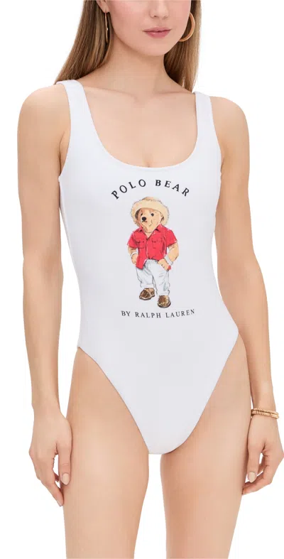 Polo Ralph Lauren Casual Teddy Bear Terry Finish One-piece In White
