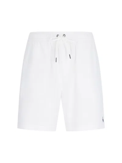 Polo Ralph Lauren Terry Bermuda Shorts In White