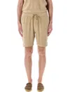 Polo Ralph Lauren Linen Drawstring Polo Pony Prepster Shorts In Brown