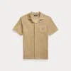 Polo Ralph Lauren Terry Camp Shirt In Brown