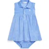 Polo Ralph Lauren Ralph Lauren Terry Cloth Sleeveless Polo Dress & Bloomers In Harbor Island Blue