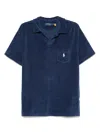 Polo Ralph Lauren Custom Slim Fit Terry Polo Shirt In Newport Navy
