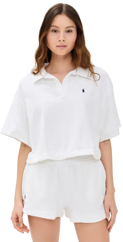 Polo Ralph Lauren Terry Collar Shirt & Shorts Set White