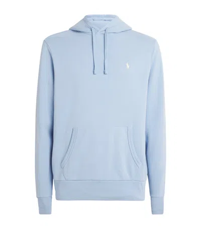 Polo Ralph Lauren Terry Cotton Polo Pony Hoodie In Blue