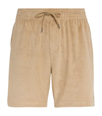 Polo Ralph Lauren Terry Cotton Shorts In Brown