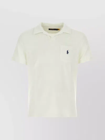 Polo Ralph Lauren Terry Fabric Blend Shirt In Neutral