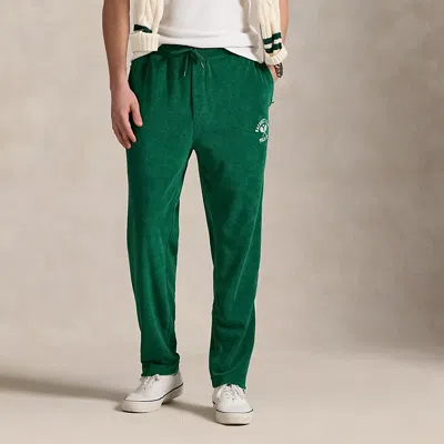 Polo Ralph Lauren Terry Graphic Track Pant In Tennis Green
