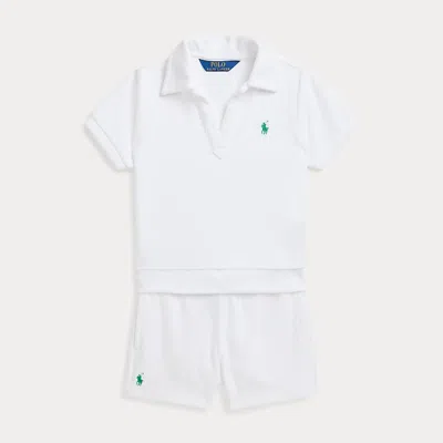 POLO RALPH LAUREN TERRY POLO SHIRT & SHORT SET