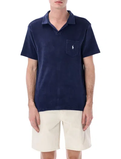 Polo Ralph Lauren Custom Fit Short Sleeve Polo Shirt Pocket In Blue