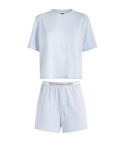 Polo Ralph Lauren Terry Short Pyjama Set In Blue