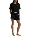Polo Ralph Lauren Terry Short Sleeve Shorty Set In Polo Black