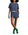 Polo Ralph Lauren Terry Short Sleeve Shorty Set In Sailing Stripe
