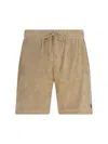 Polo Ralph Lauren Linen Drawstring Polo Pony Prepster Shorts In Brown