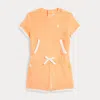 Polo Ralph Lauren Terry Sweatshirt & Short Set In Soft Creamsicle