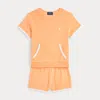 Polo Ralph Lauren Terry Sweatshirt & Short Set In Soft Creamsicle