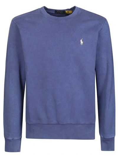 Polo Ralph Lauren Terry Sweatshirt In Light Navy