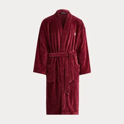 Polo Ralph Lauren Terry Velour Robe In Classic Wine