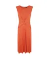Polo Ralph Lauren Tessane Umbrella-shaped Mid-length Dress In Red
