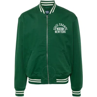 POLO RALPH LAUREN POLO RALPH LAUREN TEXT-PRINT COTTON BOMBER JACKET
