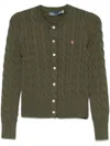 Polo Ralph Lauren Cable-knit Cardigan With Intricate Patterns And Cropped Design