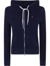 Polo Ralph Lauren Textured Cable Knit Cotton Sweatshirt With Zip Fastening