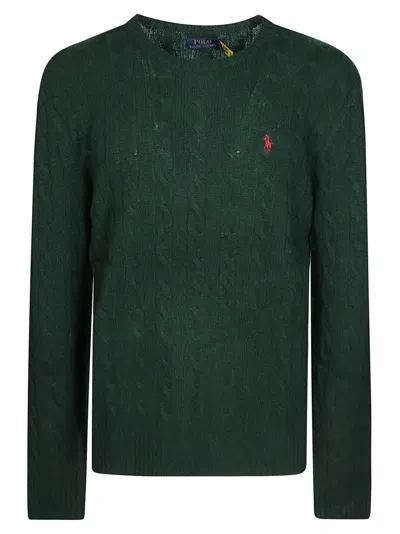 Polo Ralph Lauren Textured Cable Knit Sweater In Green