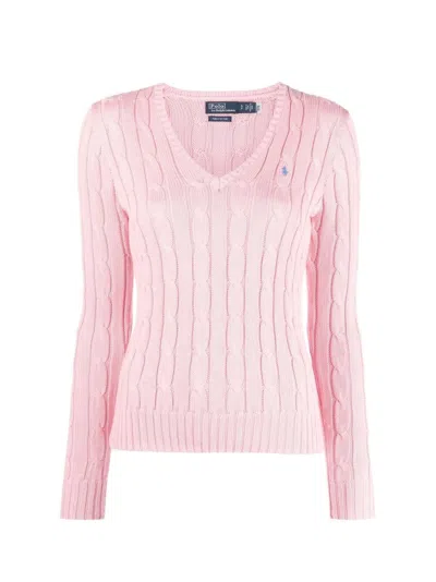 POLO RALPH LAUREN POLO RALPH LAUREN TEXTURED CABLE KNIT V-NECK SWEATER