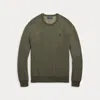 Polo Ralph Lauren Textured Cotton Crewneck Jumper In Green