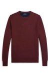Polo Ralph Lauren Textured Cotton Crewneck Sweater In Red