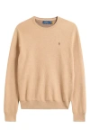 Polo Ralph Lauren Textured Cotton Crewneck Sweater In Neutral
