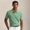 Polo Ralph Lauren Textured Cotton-linen Sweater In Faded Mint