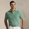 Polo Ralph Lauren Textured Cotton-linen Sweater In Faded Mint