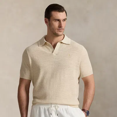 Polo Ralph Lauren Textured Cotton-linen Sweater In Full Cream