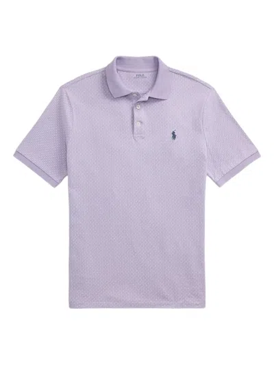 Polo Ralph Lauren Textured Polo Shirt In Purple