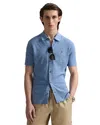 Polo Ralph Lauren Textured Button Down Sweater Shirt Channel Blue In Blue