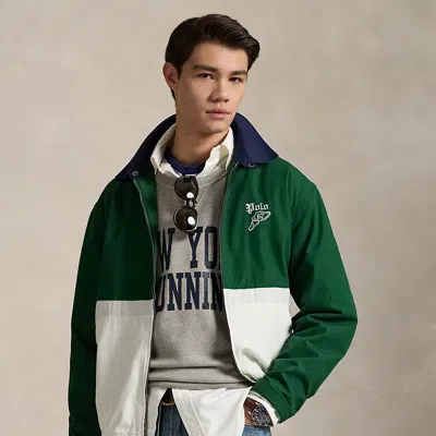 Polo Ralph Lauren The Bayport Color-blocked Poplin Jacket In New Forest Multi